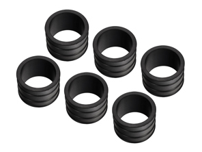 进气口橡胶套管，一套6个。适用于保时捷911 SC 1978-83款车型。 - 92811015801, 92811015800