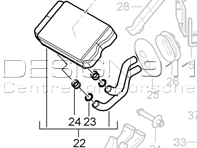 Climate Control Heat Exchanger. Porsche 955/957 Cayenne RHD - 95557232700