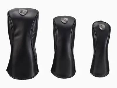 Fundas para Golf Glub con el escudo de Porsche. Juego de 3