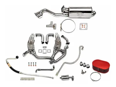 Sortie d'échappement quadruple à style Sport Performance pour Porsche 911 Turbo (1975-1989). - 93011103806, 93021103301, 93021103304