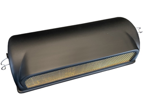 Matzwarte (geverfde) koolstofvezel luchtfilterkappen met messing gaas. Porsche 911CIS 1973-83 - 91108012302, 93011018400, 91111018300 - CISaircleaner