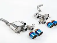 Milltek 运动排气阀后消音器，搭配钛合金 GT-115 排气管装饰。适用于保时捷 Macan 95B MK2 GTS 和 Turbo - 95B253601DY, 95B253600CY, 95B253612MY, 95B253611MY, 95B253600DY, 95B253601EY - SSXPO179