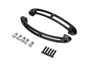 Maniglia interna per porta nera opaca scanalata 6 7/8", coppia. Porsche 911 - 90153106700 - InteriorHandle_6_7/8in_Slotted_Black