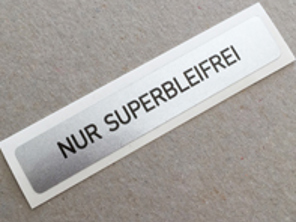 'Nur Superbleifrei' gas filler door sticker. Porsche  964 - 93070120305