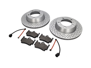 ACHTERremblokken en remschijfpakket. Porsche981 - 98735240101, 98735293903, 98160916300