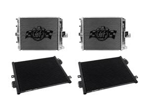 Aluminium Water Radiator and Air Conditioning Condenser Set. Porsche 997 / 987 Boxster / Cayman - 99710613102, 99710613202, 99757391102, 99657311103, 99757391104, 99657311102 - 7047, 7048, 8394