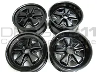 15' Style 548B Fuchs Style Alloy Wheels GLOSS BLACK 7.0J and 8.0J For Porsche Car - 91136102041, 91136102042