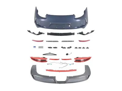 991.2 GT3 Look Heckstoßstangen-Umbausatz für Porsche 991.1 2WD - 99150529180, 991505291B0, 99150529182, 991505291B2, 992GT3FRKIT, 992GT3EXHKIT