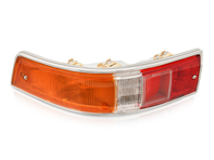 Knipperlichteenheid achter & lens in metaal (SWB). Porsche 911/912 1965-68 - 90163140300, 90163140400, 90163140301, 90163140401