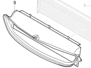 Air Duct for center radiator. Porsche 987C Cayman S - 99710603702, 53799, 8MK376729531, 8MK 376 729 531