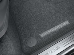 Floor mats with Nubuck edging '4 Zone Aircon'. Porsche 958 Cayenne RHD - Right hand drive - 95804480064, 7P5863011GDK4
