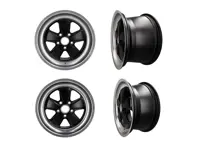 18" Fuchs Alufelgen 4er-Set in Schwarz 8.0J und 10J für Porsche - 999362B188052, 999362B181065