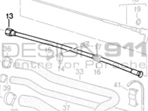 Manguito de goma para tubo guía de varilla de nivel de aceite. Porsche 993 - 99320715800 - 99320715800