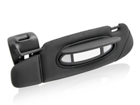 Pare-soleil, Cuir, Gauche, en Noir. Porsche 996 C2 / C4 - 99673198003A11, 99673198003