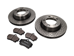 Paquete Pastillas y Discos de Freno TRASEROS Porsche 987 Boxster S / Cayman S - 98635293911, 98635240301, 98735240301, 98735240300, 98735293901, 98735293900, 98635293911BRE, 98635240301BRE, 98661236501, 90026904701, 99907340201, 99635295901
