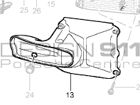 Air duct. Porsche Boxster 986 / 996 / 996 GT3 - 99657532100, 99657532200