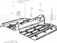La sezione del pavimento copre la parte anteriore. Porsche 964/993 - 99350150100GRV
