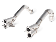 Akrapovic Link 管组（钛合金）适用于保时捷 718 Cayman GT4 / Spyder - OPF/GPF 02/2020>> - 982254351B, 982254351AB, 982254351N, 982254350B, 982254350AB