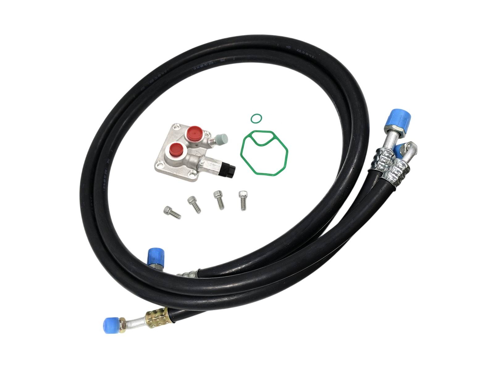 Air Conditioning A/C Line Reroute Kit. Porsche 964 / 993 - 96457309708, 99357309202, 96457309701, 96457309705, 96457309901, 99357309700, 99357309707, 99757309703, 99757309900, 99757309907, 99357309903, 99357309909 - 964993573097/ACRK