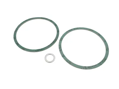 Oil strainer gasket set with sump sealing ring. Porsche 914 - 021198031B, 017.494, N0138051