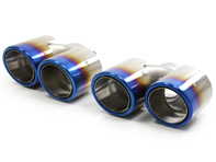 DesignTek Exhaust tail pipes stainless steel, 'TITANIUM' for Porsche 997.2 2010>> - 3606409722, 99711115130, 99711135130, 99711198330, 99711115230, 99711135230, 99711198430, 99711198234, 99711198134