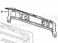 Panneau arrière (châssis). Porsche 993 1994-98 - 99350109100GRV