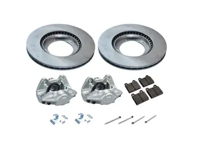 Kit étrier, disque et plaquettes de frein avant. Porsche 911 / 911 SC - 477405083A, 477405083D, 91135104120, 91135195006, 91135194901, 91135195001, 91135195002, 91135195008, 91135195011, 90135199700, 91135193800, 91135194401, 91135194405, 91135195000, 92335190100, 94435195006, 91135142502, 91135142602