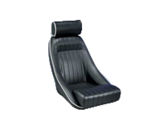 Corbeau Classic Seat. In Black Leather. Porsche 911 / 964 / 968 / 944 - 120804/LTR, 120804/LTR/W