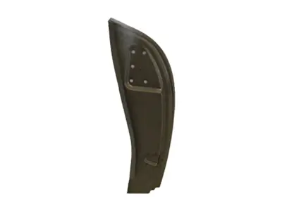 Door lock jamb / B-Post with high striker. Porsche 356 T1 Speedster 1954-57 - 64450206220, 64450206120, 64450206221, 64450206121 - PP128S1L, P128S1L, PP128S1R, P128S1R