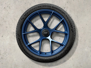 20"/21" 911 GT3 RS Magnesium (indigoblauw) lichtmetalen velgen, set zonder banden. Origineel Porsche - 992044681CP