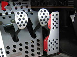 Rennline Aluminium 4-teiliges Pedalset Gummigriff. Porsche 996/997/Boxster/Cayman - P71.60.95, P716095