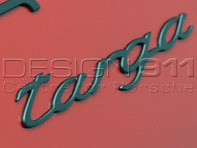 'TARGA'  BLACK Rear Lid Badge. Porsche 991 Targa - 99155930901