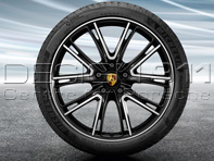 21' Panamera (971) Design exclusif NOIR Jantes en alliage et pneus d'été Porsche d'origine - 971044660J
