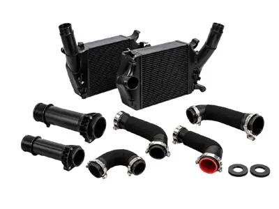 High Performance Aluminium Intercooler and Pressure Pipe Kit. Porsche 9YA Cayenne turbo / GTS - PAB14580300, PAB145803B, PAB14580400, PAB145804B, PAB145804E, PAB145803E - 8211