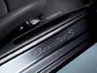 Garnitures de bas de caisse en acier inoxydable avec logo. Porsche 987 Boxster - 98755198002, 98755198003, 98755198015, 98755198014