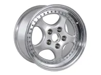 18-inch lichtmetalen velg achter, zilver metallic. Porsche 964 Turbo 3.6L - 96536214000, 96536213600