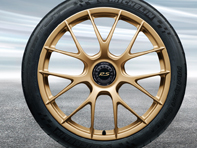 20'/21' 991.2 GT3 RS Magnesio, en color Aurum (satinado) Llantas de aleación Original Porsche - 99104460316