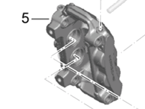 Pinza de freno DELANTERO. Porsche 718 (982) Boxster / Caimán (I450) - 99135142634, 99135142534, 99135142633, 99135142533