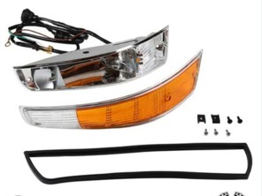 Voorste richtingaanwijzerbehuizing, aluminium gietstuk incl. lens, weefgetouw en pakking. Porsche 911 68-73 - 91163140130, 90163140103, 90163140203, 91163140230 - 1695402270, 1695402280