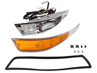 Voorste richtingaanwijzerbehuizing, aluminium gietstuk incl. lens, weefgetouw en pakking. Porsche 911 68-73 - 91163140130, 90163140103, 90163140203, 91163140230 - 1695402270, 1695402280
