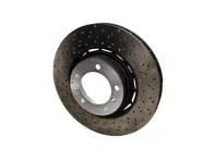 Remschijf, voorzijde, geperforeerd en geperforeerd, 350x34mm. Porsche 992 / 982 GTS 4.0 (OE 9P1615301J / 9P1615302J) - 9P1615301J, 9P1615302J - PFR49925, PFR49926, 18803, 18804, 460.4510.70, 460.4511.70