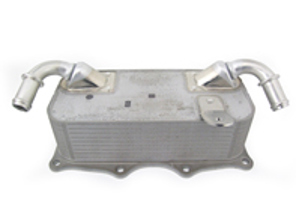 Engine oil heat exchanger. Porsche 958 Cayenne / 970 Panamera - 94810728121, 94810728122