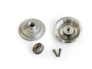 Rennline Aluminium-Schloss/Knauf-Set. GLATT. Porsche 911 84-89 / 964 / 928