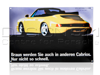 Emailleschild Porsche Classic 964 Cabrio - PCG00096410