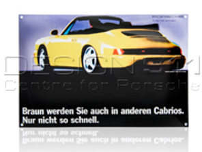 Enamel Plate Porsche Classic 964 Cabrio - PCG00096410