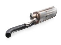 Rear silencer with tailpipe and bypass connection for Porsche 911 Turbo 3.0 - 93011102504