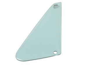 Front 1/4 window glass, Green Tint. Porsche 911/912 65-73 TARGA - 90154250245, 90154250145