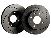 Disques de frein Black Diamond CROSS DRILLED Performance AVANT. Porsche 996 Turbo / 997 CS & C4S - KBD 3018, KBD 3018, KBD3018CD