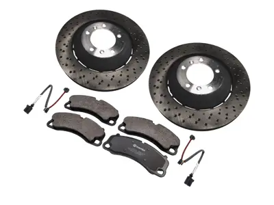 Kit dischi e pastiglie freno anteriori. Porsche 718 Boxster Spyder / 718 Cayman GT4 - 98135140581, 98135140681