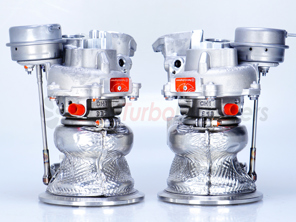 升级涡轮增压器。保时捷 Panamera / Cayenne (9YA) 2.9L TFSI 双涡轮增压 - 9A714570100, PAC145701, 9A714570200, PAC145702, PAB145704C - TTE10426